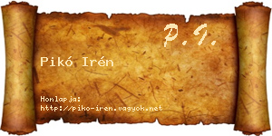 Pikó Irén névjegykártya